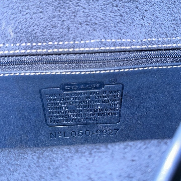 Coach VTG 9927 Willis Navy Blue Leather Crossbody Shoulder Bag - Picture 14 of 16